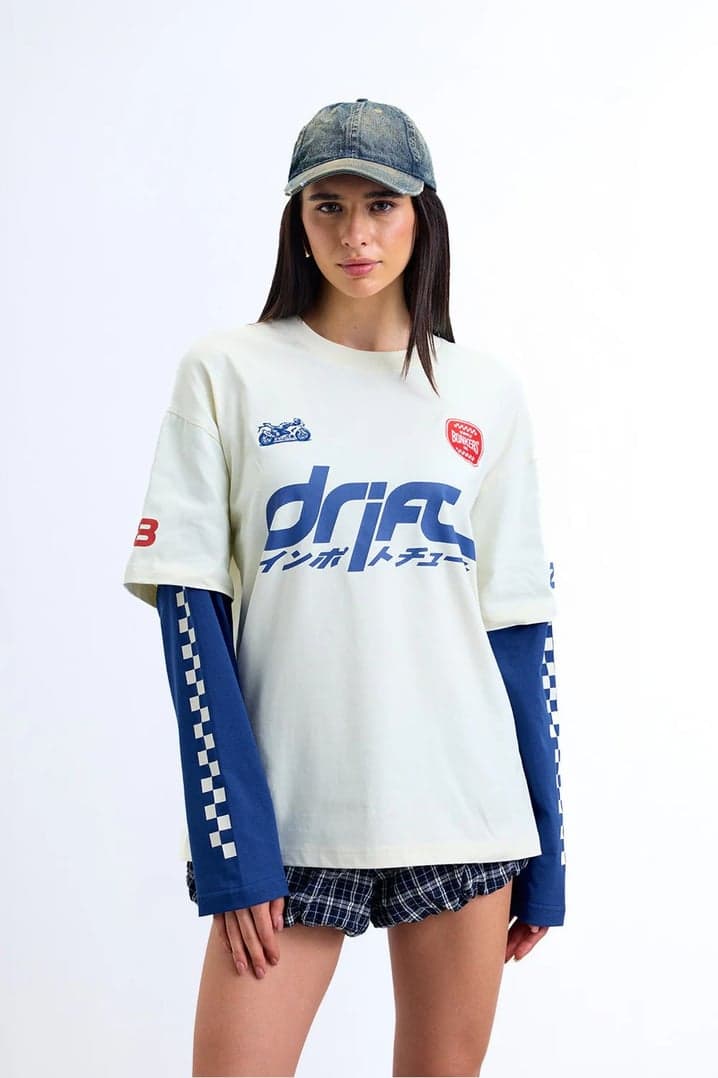 Blue Line Drift Long Sleeve T-shirt