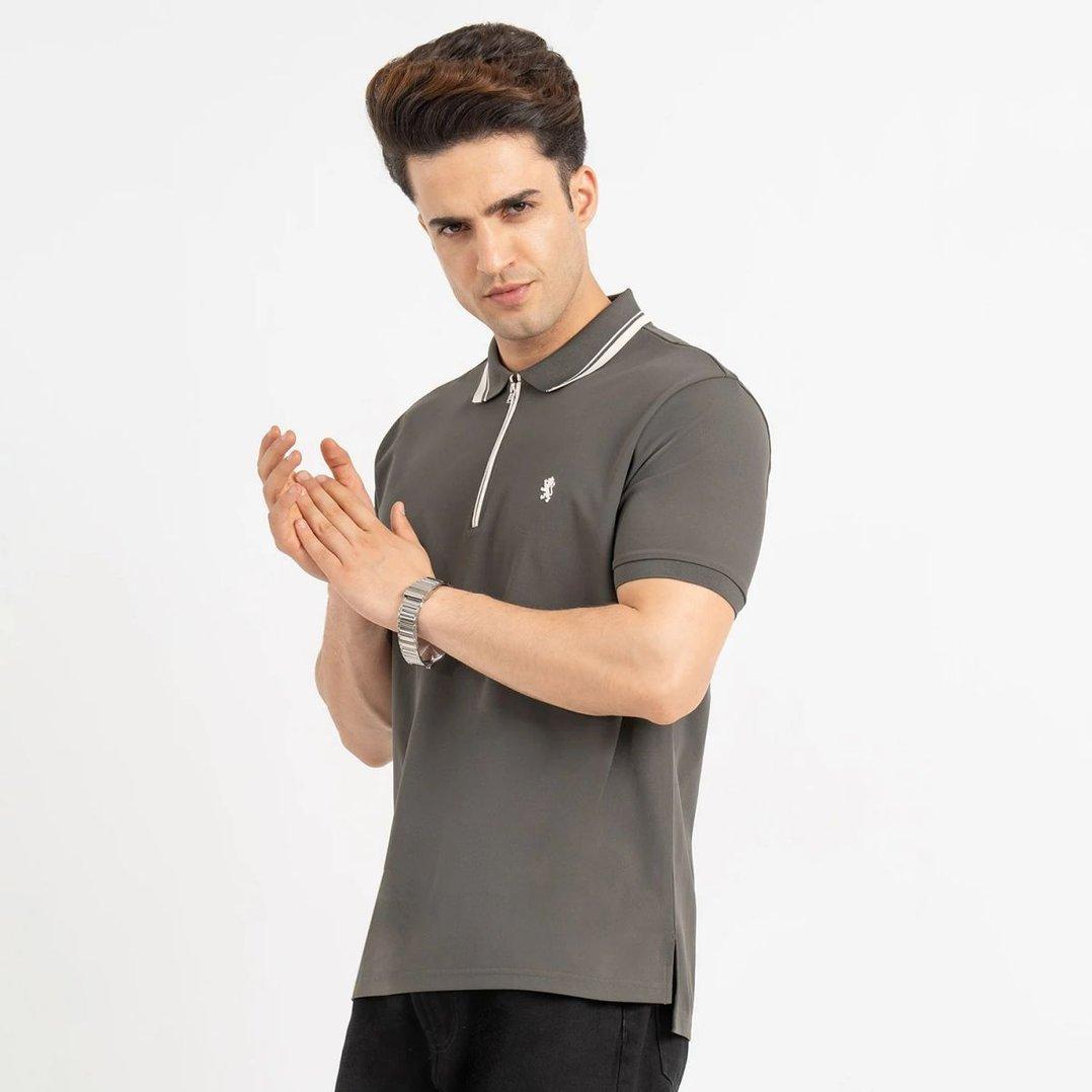 T Shirts for Men in Olive | Polo Half Sleeve T Shirt