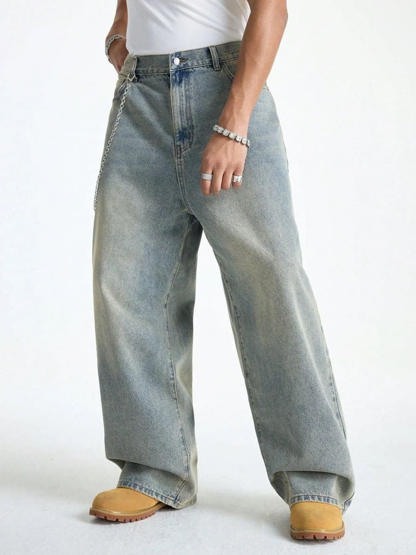 Untamed Blue Baggy Jeans