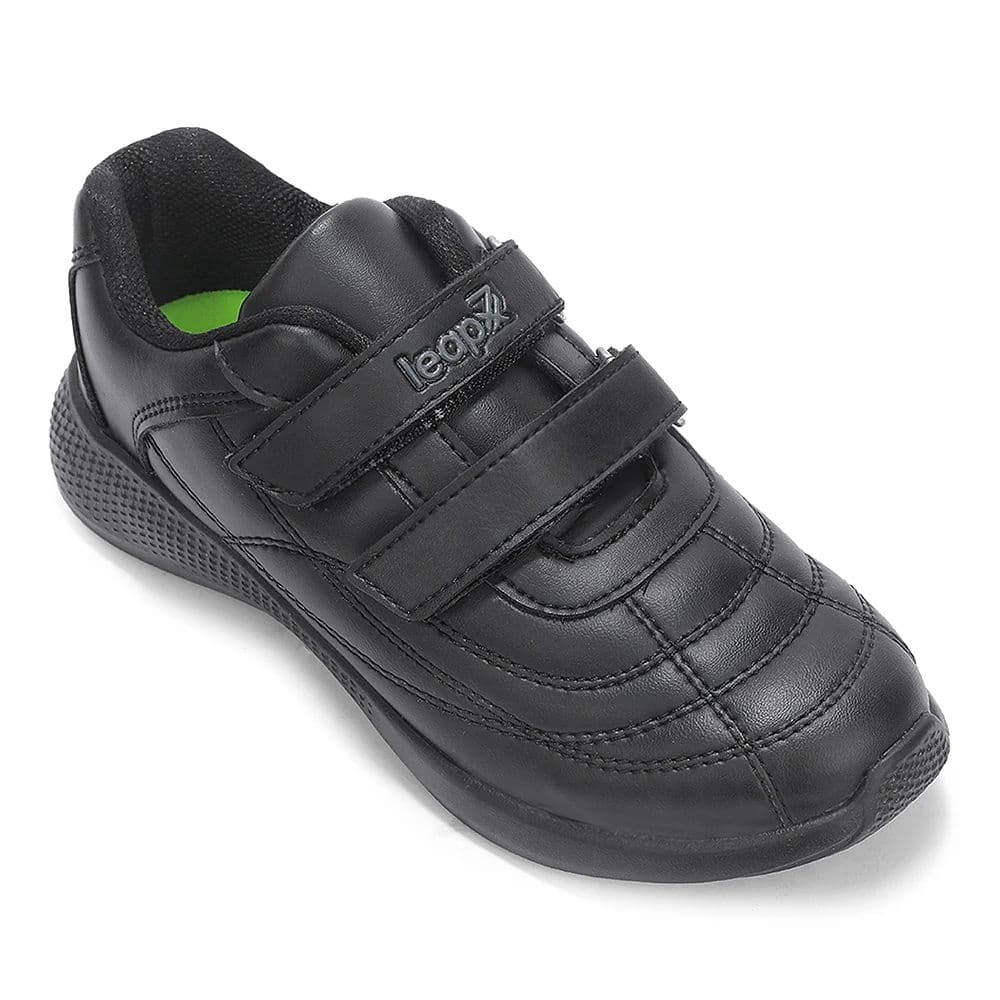 Lucy & Luke Black Casual Non Lacing Uniform School Shoes For Kids FUNRUN-E By Liberty