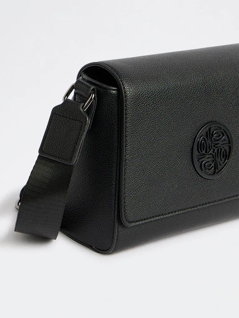 Westside Black Embossed Sling Bag